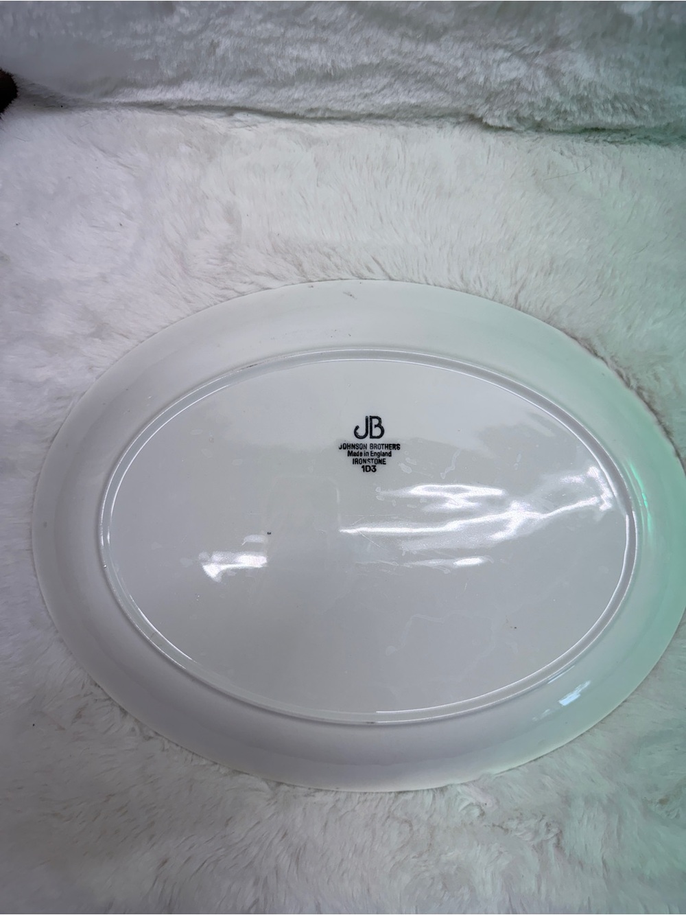 Set of Floral Green/Gold Trim Serving Platters White w/ Multicolor Flower Design - Picture 4 of 4